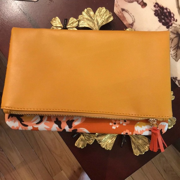 Rachel Pally Reversible Zahara Clutch Orange - Picture 2 of 3